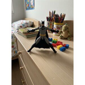 Batman Action Figure 12" Gray & Black With Cape Adjustable Arms & Legs